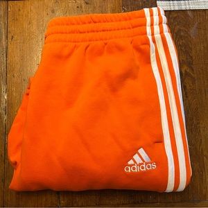 Orange Adidas Track Pants